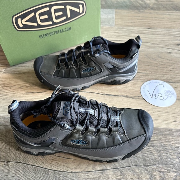 KEEN Men's Targhee 3 Low Height Waterproof Steel Grey Captains Blue